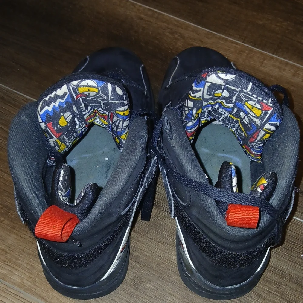 Nike Air Jordan VIII Retro 8 Playoffs 2013 Black And Red  Size 5Y - Picture 8 of 9